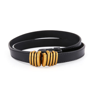 Kalite Bayanlar için Moda Fantezi Kemerler Alaşım Pin İnce Altın Kemer Özel 1.8cm fabrika
